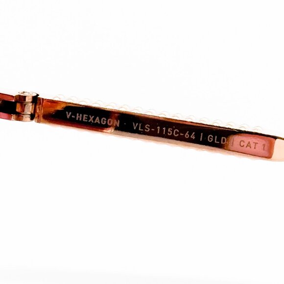 NEW VALENTINO V-HEXAGON VLS-115C WOMEN PINK TITANIUM SUNGLASSES VALENTINO - Picture 11 of 12